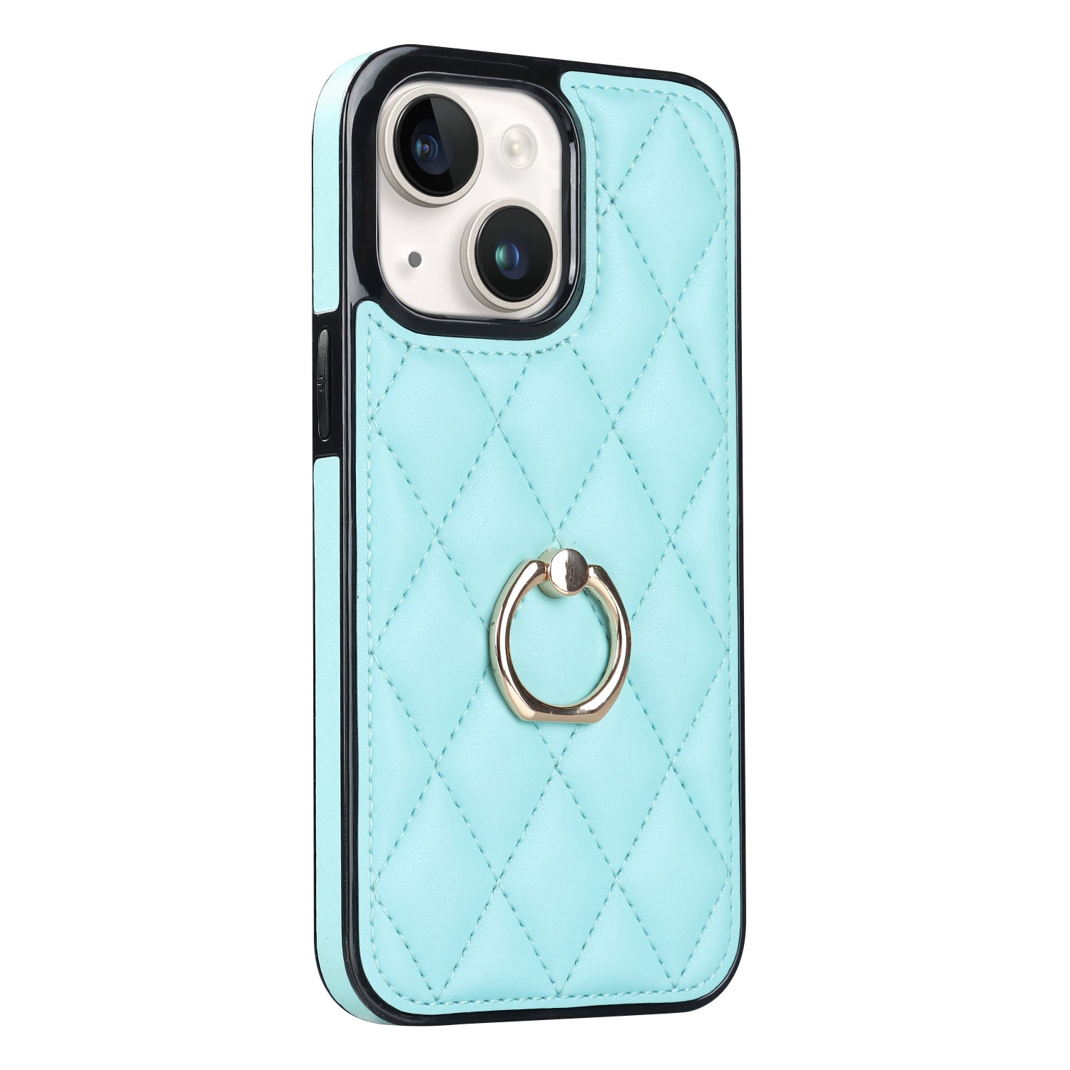 For iPhone 13 mini 5.4 inch Anti-Scratch Phone Cover Stitching Rhombus PU Leather TPU Phone Case with Ring Holder Kickstand For iPhone 13 mini 5.4 inch Anti-Scratch Phone Cover Stitching Rhombus PU Leather TPU Phone Case with Ring Holder Kickstand